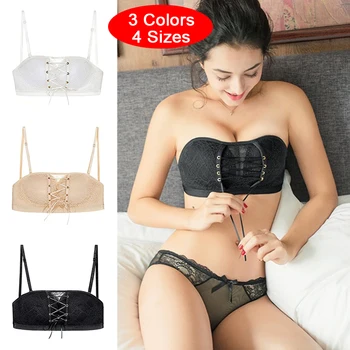 

Sexy Women Strapless Invisible Bra Seamless Lingerie Push Up Bandage Brassiere Tira Underwear Backless Bralette Non Slip Станік