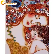 

CHENISTORY 60x75cm Frame Painting By Number For Adults Mother Love Drawing Coloring By Numbers Modern Wall Art Picture For Diy