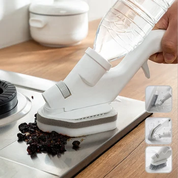 

Multifunctional Water Spray Cleaning Brush, Bathroom Tile Brush, Household Sponge Wipe Cleaning Set