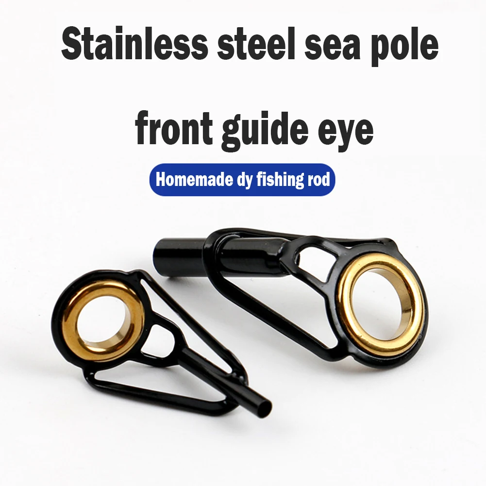 Fishing Rod Guide Repair Kit Stainless Steel Fishing Top Rod Guide Ring DIY 1.5mm/1.6mm/1.7mm/1.8mm Tackle Accessories