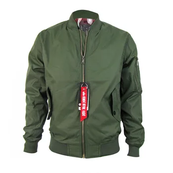 

Mens Jackets and Bomber Thicken Coats High quality Ma1 Thin Loose Army Green Military Motorcycle Race Coats