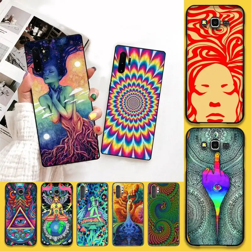 CUTEWANAN красочный Psychedelic Trippy Art Роскошный чехол для телефона Samsung Note 7 8 9 10 pro Galaxy J7 J8 J6