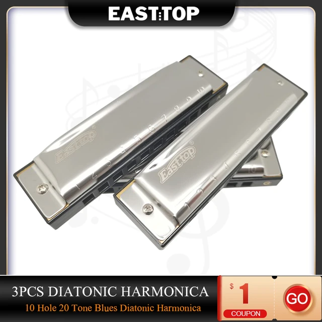 Blues-Harmonica in C , 10 Holes Blues-Harp Diatonic Harmonica 20 Tones  Mouth Organ Harmonica For Adult, Kid, Beginner - AliExpress