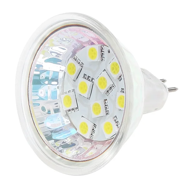 MR16 10Led лампа SMD BI PIN Светодиодная 12В 24В 150лм 505 осветительные лампы диммируемая 20