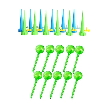 

12x Plant Waterer Self Watering Devices with Slow Release Control Valve Switch & 10Pcs Flower Automatic Watering Device