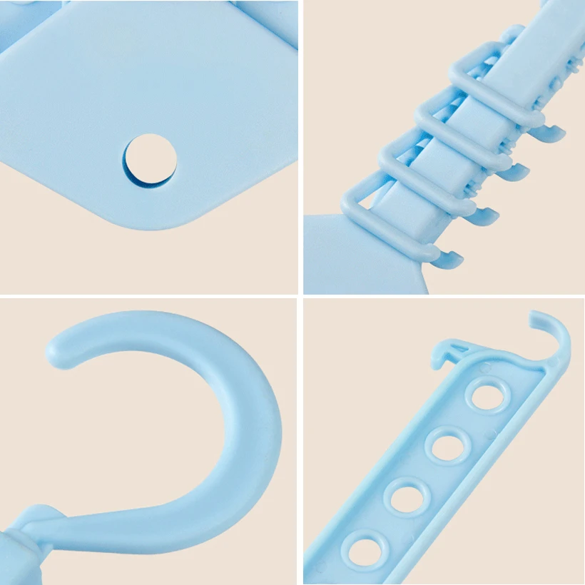 Advanced Design Save Space Hanger Cabinet Clothes Organizer Foldable Windproof Rotatable Household Hook Tie Storage Strong