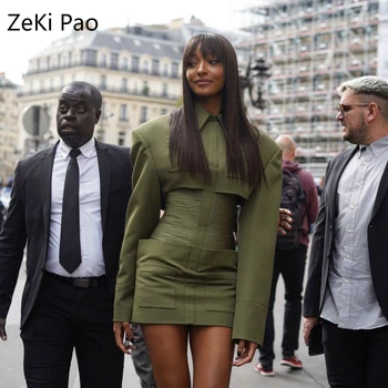 

2020 Autumn and Winter New Fashion Dress Women's Temperament Sexy OL Lapel Waist Waist Dress Dress Decoration Party Club Dress