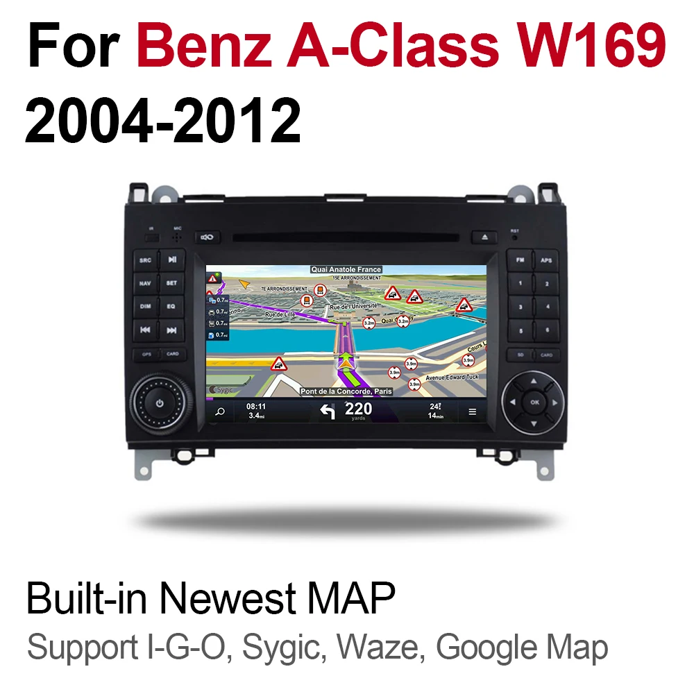 Для Mercedes Benz A Class W169 2004 ~ 2012 NTG 2 DIN Автомобильный Android 9 GPS Naviation мультимедийная
