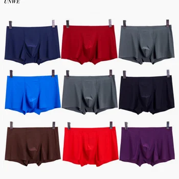 

Brand Male Underwear Seamless Ice Silk Antibacterial Boxers Roupa Interior Dos Homens Plus Size Man Trunk Gay