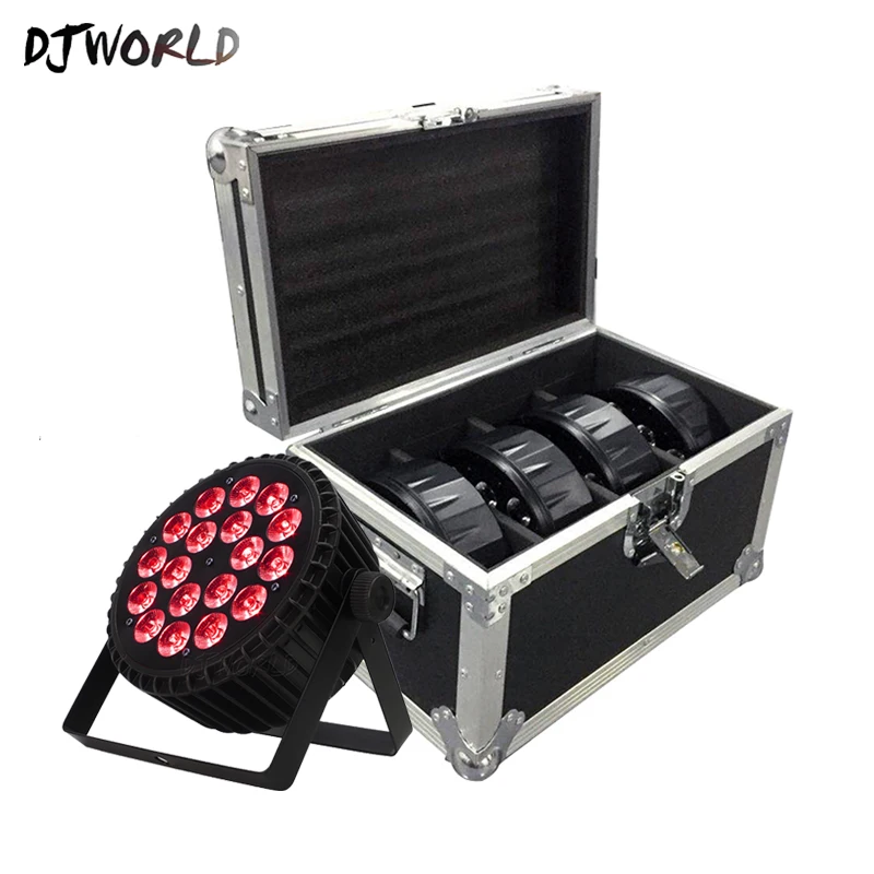 

Djworld Aluminum Alloy LED 18x12W RGBW 4in1/18x18W RGBWA UA 6in1 Flat Par Lights DMX512 DJ Disco Ballroom KTV Bar Clubs Party