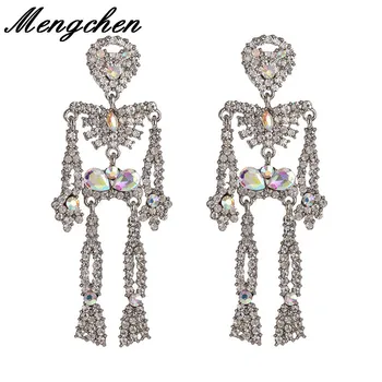 

New Design Punk Gothic Skeleton Dangle Earrings For Women Skull Ghost Fashion Jewelry Halloween Gift