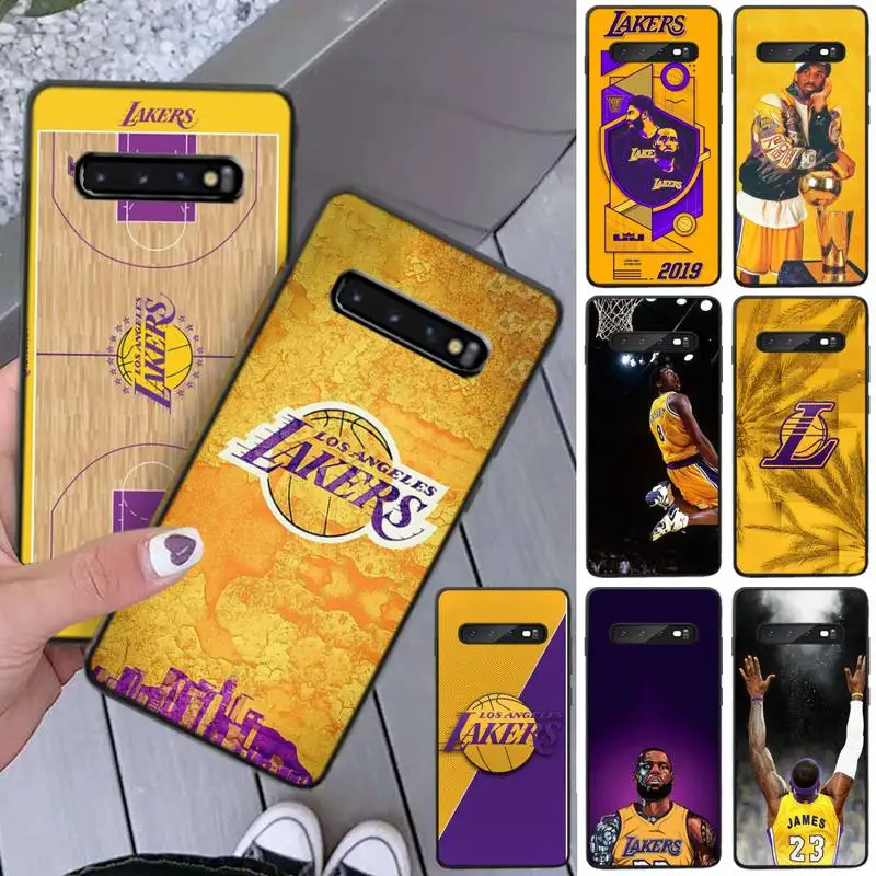 

Basketball Team Laker Phone Case Luxury Brand Case For Samsung Galaxy S8 S9 S10e S20 PLUS J6 J600 A31 Cases Cover