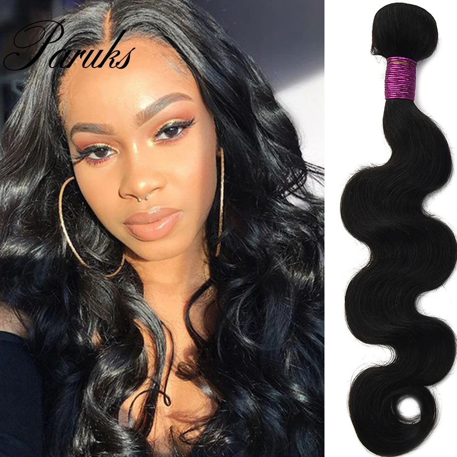 Paruks Peruvian Body Wave Hair Bundles 100% Human Virgin Hair Weave Bundles 1/3/4 Bundles 30 32 34 36 inch Remy Hair Extensions