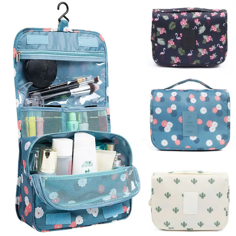  Travel Cosmetic Storage MakeUp Bag Folding Hanging Organizer Pouch Toiletry Hot