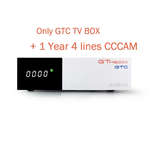 FREESAT gtmedia GTC Android 6,0 tv BOX DVB-S2/T2/Cable/ISDBT Amlogic S905D 2 Гб ram 16 Гб rom freesat+ 1 год Бесплатный CCcam подарок - Цвет: GTC With 5 Clines