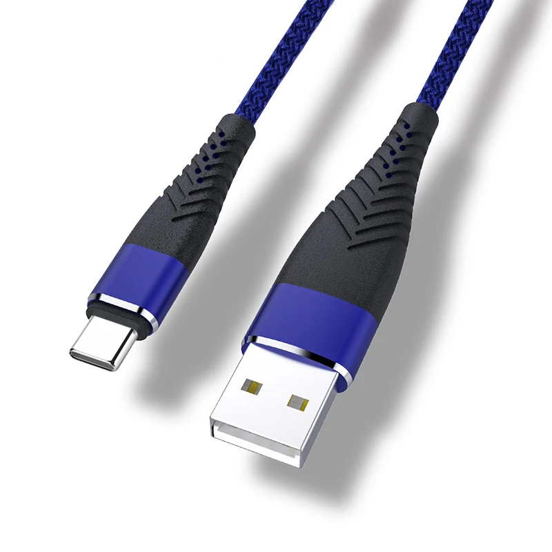 20 см 1 м 2 м 3 м данных usb type C зарядное устройство кабель для samsung huawei Xiaomi происхождения мобильный телефон type-c провод для быстрой зарядки длинный провод - Цвет: Синий
