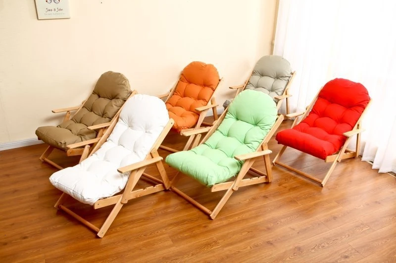 Мягкое складное деревянное кресло для отдыха простой эргономичный ленивый диван Балконный диван кресло для отдыха набитая Подушка cadeira