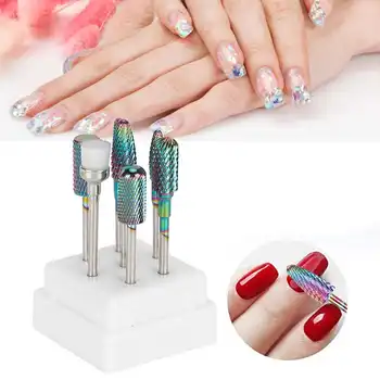 

Tungsten Alloy Nail Drill Bits Set Gel Polish Removal Nail Art Polishing Grinding Head Nail Sanding Head Sets Manicure Tool