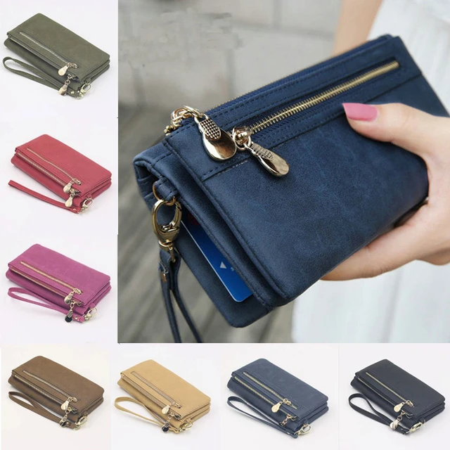 Women Wallet Long Female Clutch Zipper Wallets Big  Women Wristband Long  Wallet - Wallets - Aliexpress