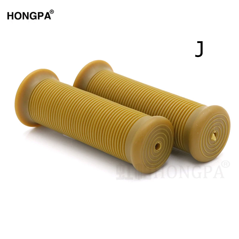 J 1 пара 7/" и 1" Винтажные ручки для мотоцикла, универсальные резиновые ручки для руля, рукоятка для кафе-гонщика, поплавок на заказ - Цвет: J