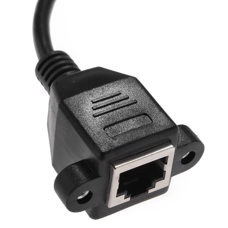 1 фут RJ45 папа-мама винт Панель Крепление Ethernet LAN Сетевой удлинитель