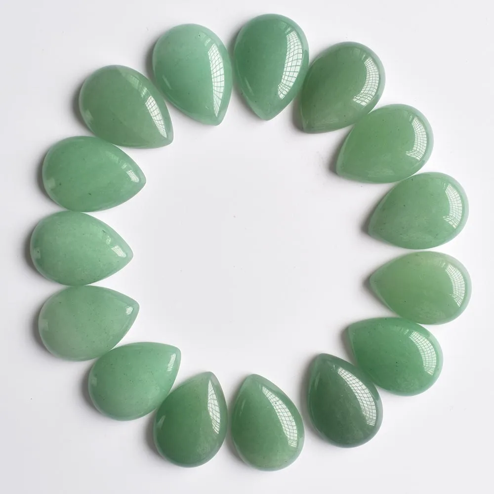 

Оптовая продажа, 12 шт./лот, 25x18 мм, хорошее качество, натуральный зеленый авантюрин, кабошон, кабошон, бусины для изготовления ювелирных изделий своими руками, бесплатная доставка