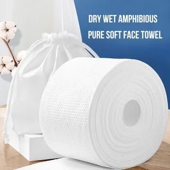 

Net Weave Disposable Cotton Towel Washing Face Pad Removable Tissue Cosmetic Makeup Remover Tool Wet Dry Cloth Wipes For Washing