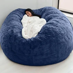 PUF de piel sintética suave y esponjosa, funda para sofá cama, muebles para sala de estar, 5 pies, envío directo