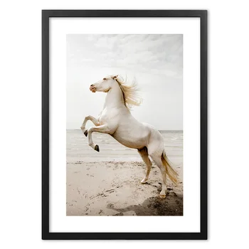 

Horse Running By The Sea Wall Art Paper Painting Landscape Wall Pictures For Living Room Decor