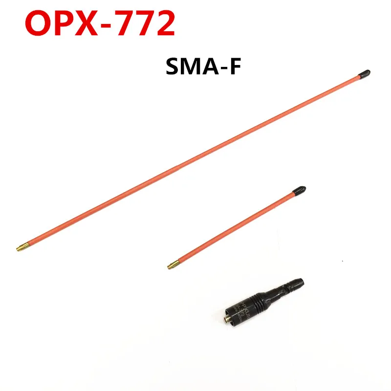 

oppxun opx-772 red Double segment new UV 144/430MHZ high gain antenna SMA-f for kenwood baofeng UV5R UV82 UV9PLUS radios