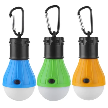 

3pcs Outdoor Camping Equipment Lantern Tent Light Mini Portable LED Bulb Emergency Hiking Fishing Hanging Hook Flashlight