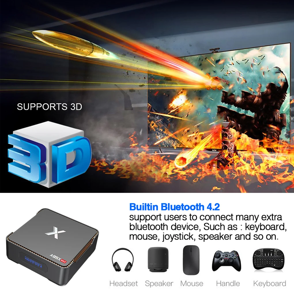 2G+ 32G/4G+ 64G ТВ-приемник с WIFI Bluetooth 4,2 Smart TV медиаплеер Topbox пульт дистанционного управления