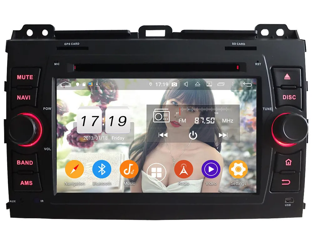 Klyde 4G Android 9 Восьмиядерный 4 Гб ОЗУ 64 Гб ПЗУ DSP автомобильный DVD мультимедийный плеер стерео для Toyota Land Cruiser Prado LC120 2004-2010