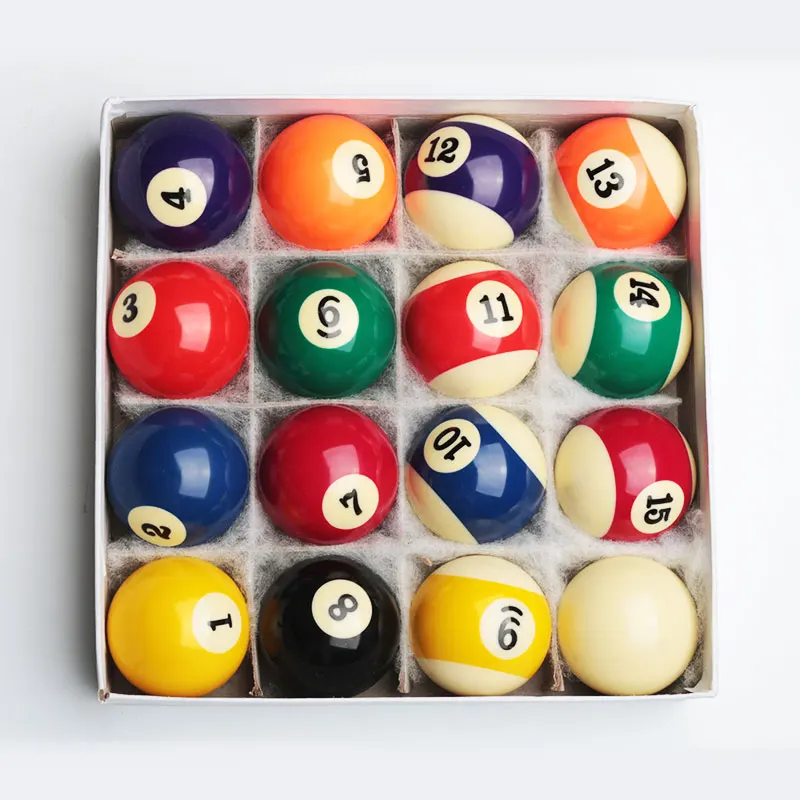 52mm Diameter Billiards Pool Balls Complete Set 16pcs High Quality Resin Ball Billliard Accessories For Billiard House or Bar