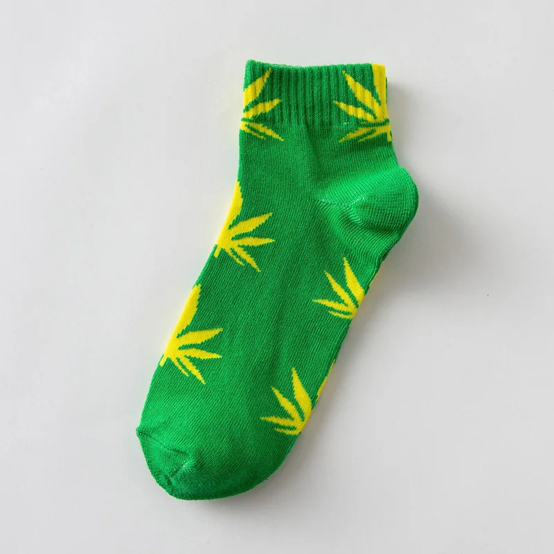 29 1 Pair Fashion Harajuku Unisex Hip Hop Street Cycling Sport Socks Feet Breathable Weed Funny Skateboard hemp Ankle Happy Sock - Цвет: 29