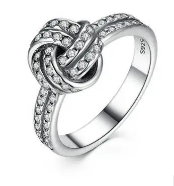 925 Sterling Silver Headband Ring Two Hearts and Valentine's Day Love Jewelry Ring - Main Stone Color: 12