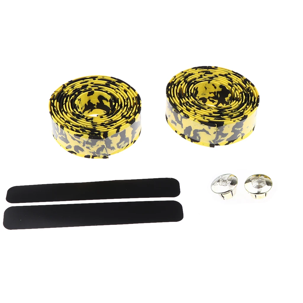 1Pair Anti-slip Bicycle Handlebar Tape Carbon Surface + EVA Foam Handle Bar Strap – 200cm