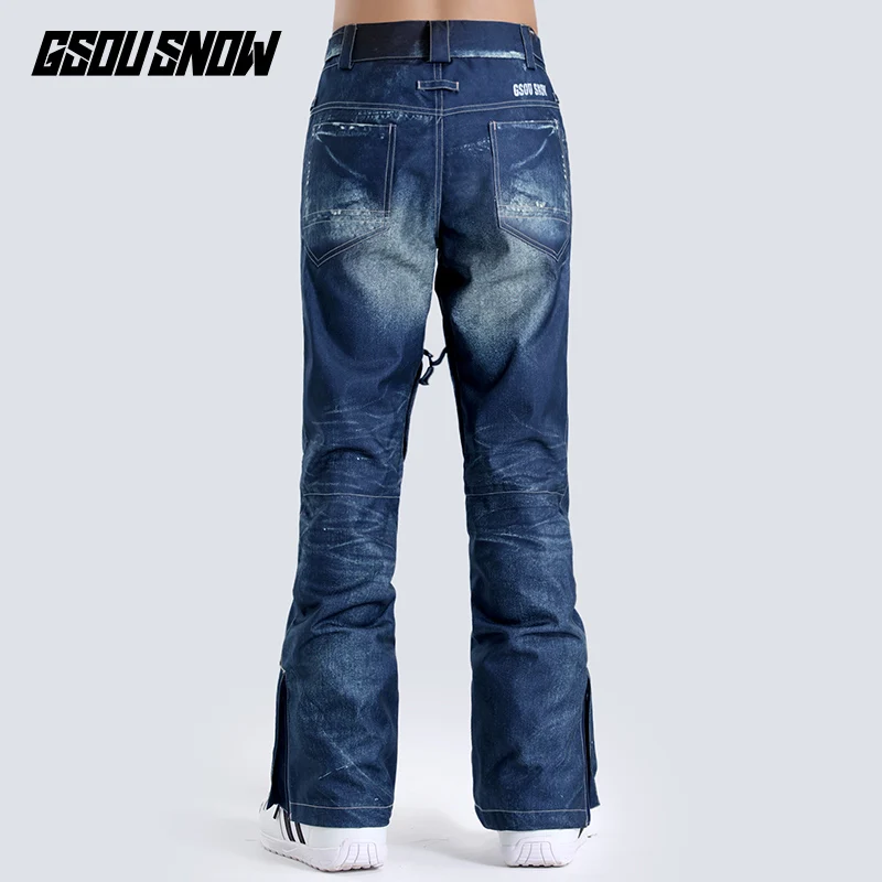 2019 inverno di snowboard denim jean pantaloni da sci pantaloni da neve  delle donne di sci tuta warm impermeabile pantalon de da sci di sport  femme|pants snow|jean ski pantssnowboard jeans - AliExpress