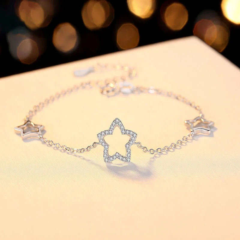 19 см модный браслет из цельного 925 пробы, серебряные ювелирные изделия, женские вечерние браслеты на цепочке, рождественский подарок для девушки