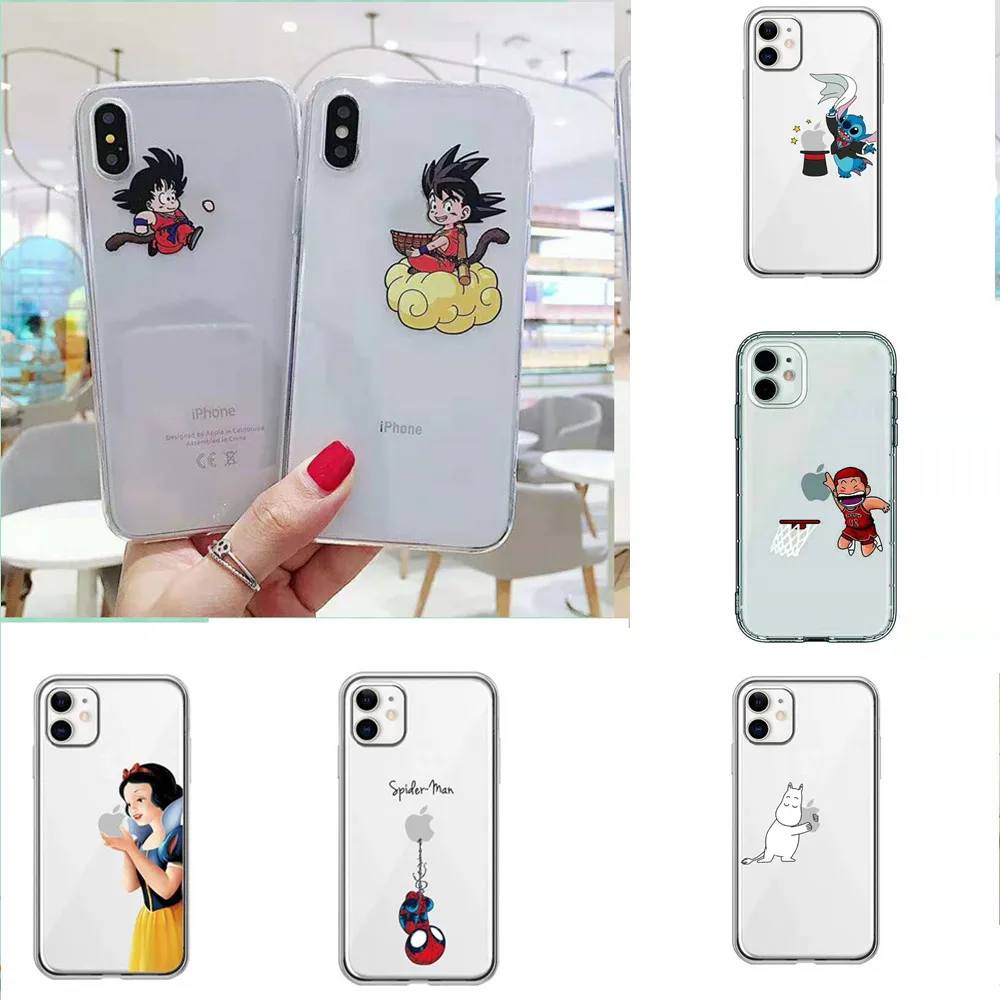 Красивый классический прозрачный чехол с рисунком аниме для iPhone 11 Pro MAX XS XR X 7 8 6 S