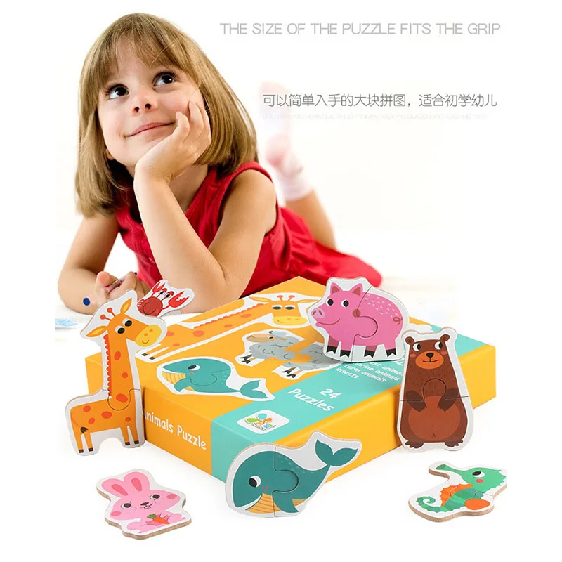 Деревянные игрушки Монтессори соответствующие головоломки игры Раннее Обучение карты головоломки игрушки для детей детские развивающие игрушки подарок для мальчика