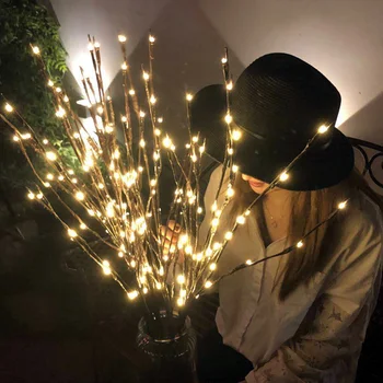 

20 LED Bulbs Willow Branch Lamp Floral Lights Tree Twig Branch Lighted for Holiday Home Decor Christmas Party Garden Decoration