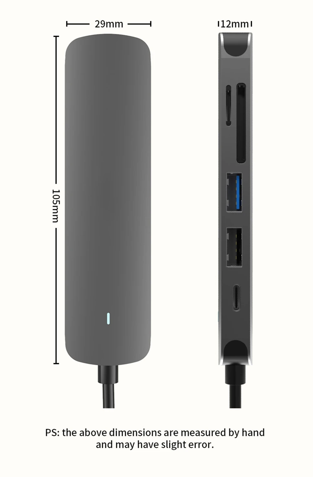 HDMI-4K docking station portátil adaptador com pd