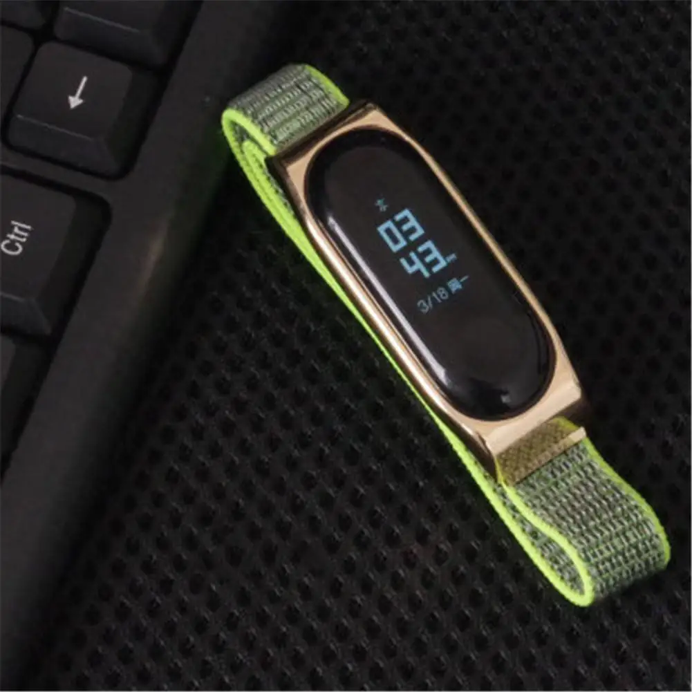 MeterMall легкий дышащий материал, быстро сохнет, без ворса для mi band 3 нейлоновый браслет Сталь циферблат для mi Группа 4 модный браслет