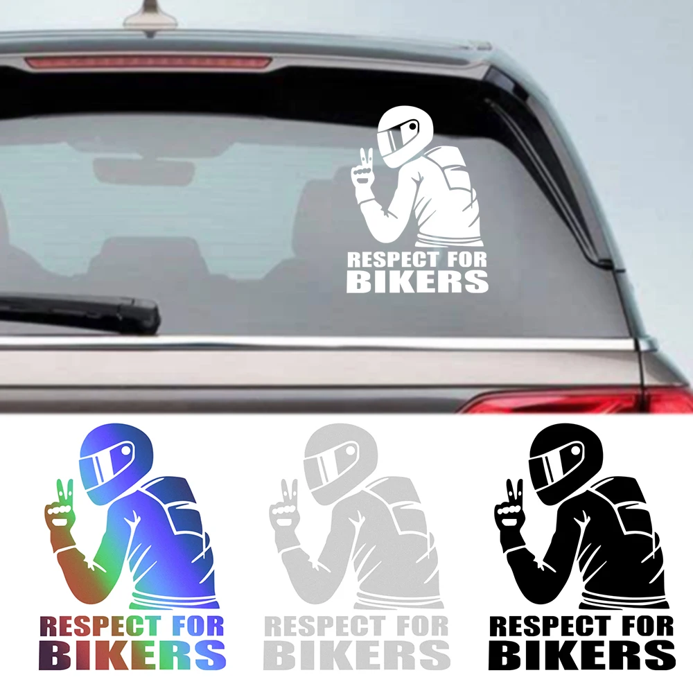 Waterproof 3D Respect for Cyclists Reflective Sticker Bike Motorcycle