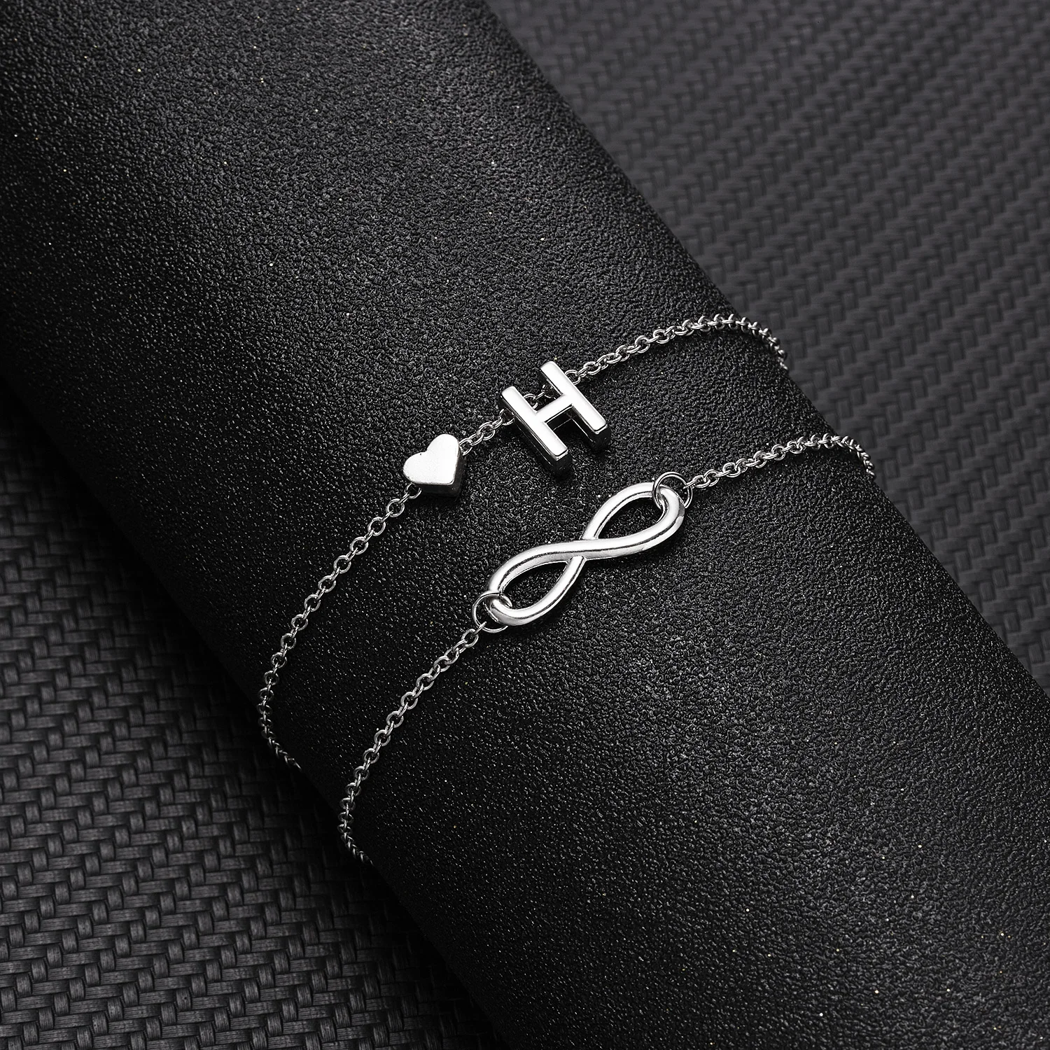 Sommer Neue A-Z Brief Initial Fußkettchen Für Frauen Silber Farbe Herz Fußkettchen Armband Bein Kette Mode Strand Party Fuß Schmuck – Detail 27