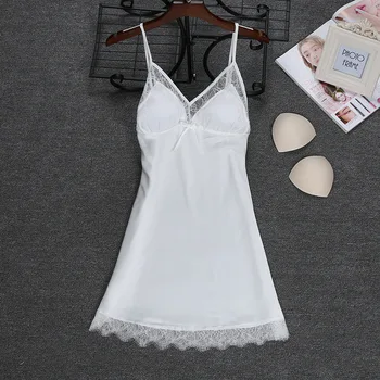 

Casual Kimono Gown Intimate Lingerie Sexy Spaghetti Strap Nightdress Summer Women Sleepwear Satin Robe Homewear Nightwear