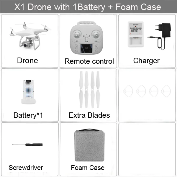 X1 1080P 1B Case LAUMOX X1 gps Дрон 1080P HD Камера 5G Wi-Fi FPV RC Дрон Квадрокоптер вертолет 2-осевой бесщеточный мотор самостабилизирующийся Gimbal - Цвет: X1 1080P 1B Case