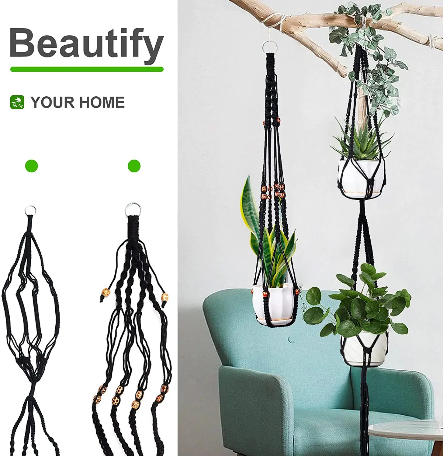 Boho Balcony Plant Hanger baskets 196 | Boho Balcony Plant Hanger baskets 4