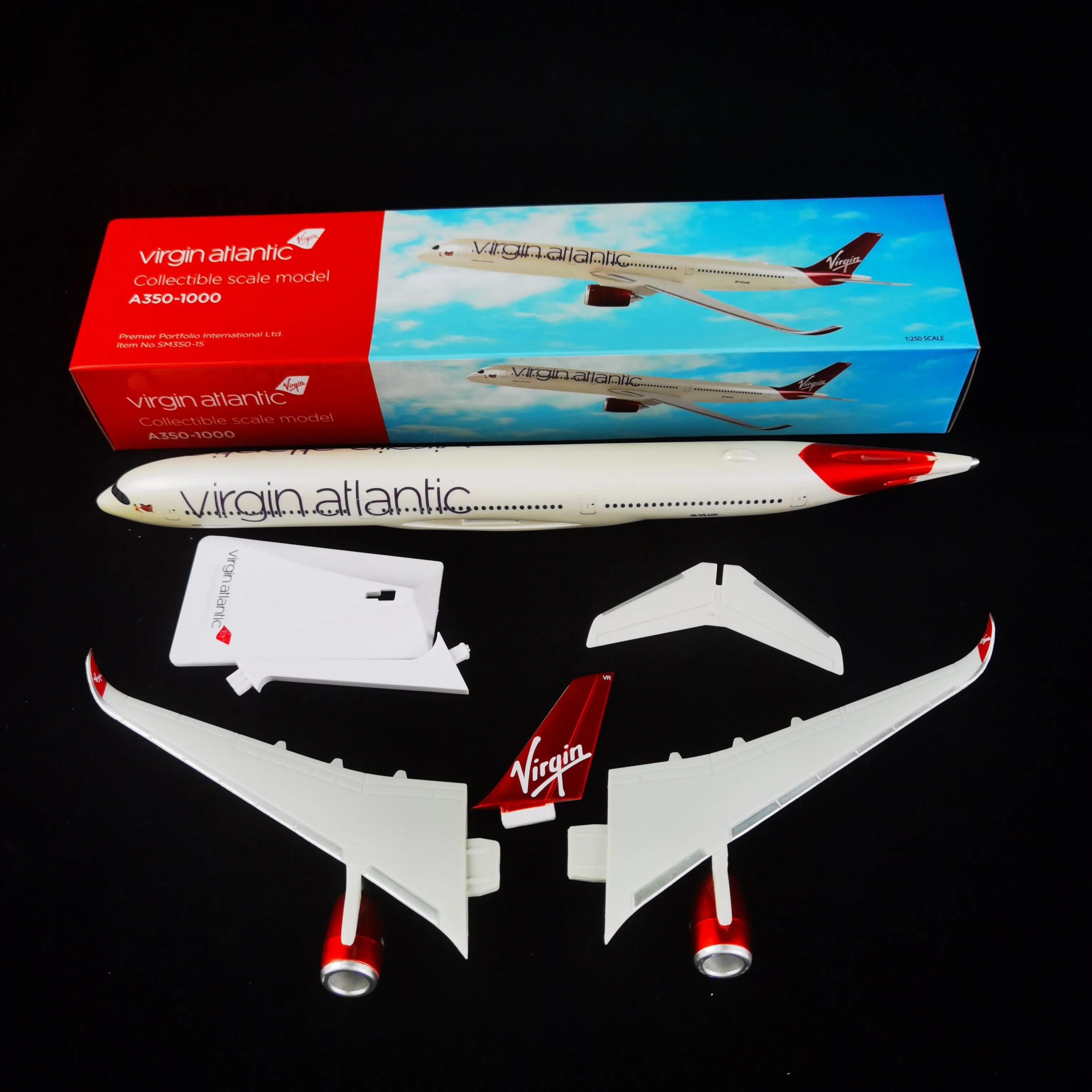 Plástico Virgin Atlantic Airlines Airbus 350 A350 Airways Aeronaves Faça Você Mesmo Montado Montagem Avião Modelo 30cm 1:250 ar 9 aeronave aéreo de plástico com montagem montada